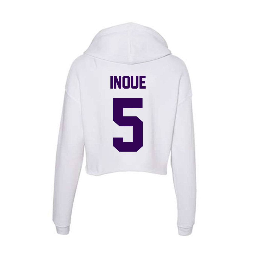 Kansas State - NCAA Baseball : Shintaro Inoue - Women's Crop Fleece Hoodie-1