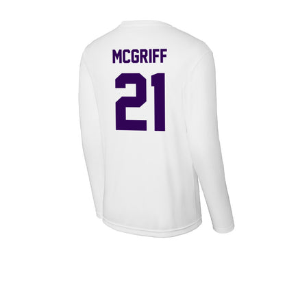 Kansas State - NCAA Men's Basketball : Khamari McGriff - Activewear Long Sleeve T-Shirt-1