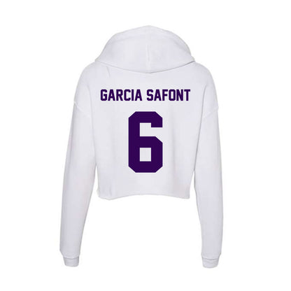 Kansas State - NCAA Women's Basketball : Gina Garcia Safont - Women's Crop Fleece Hoodie-1