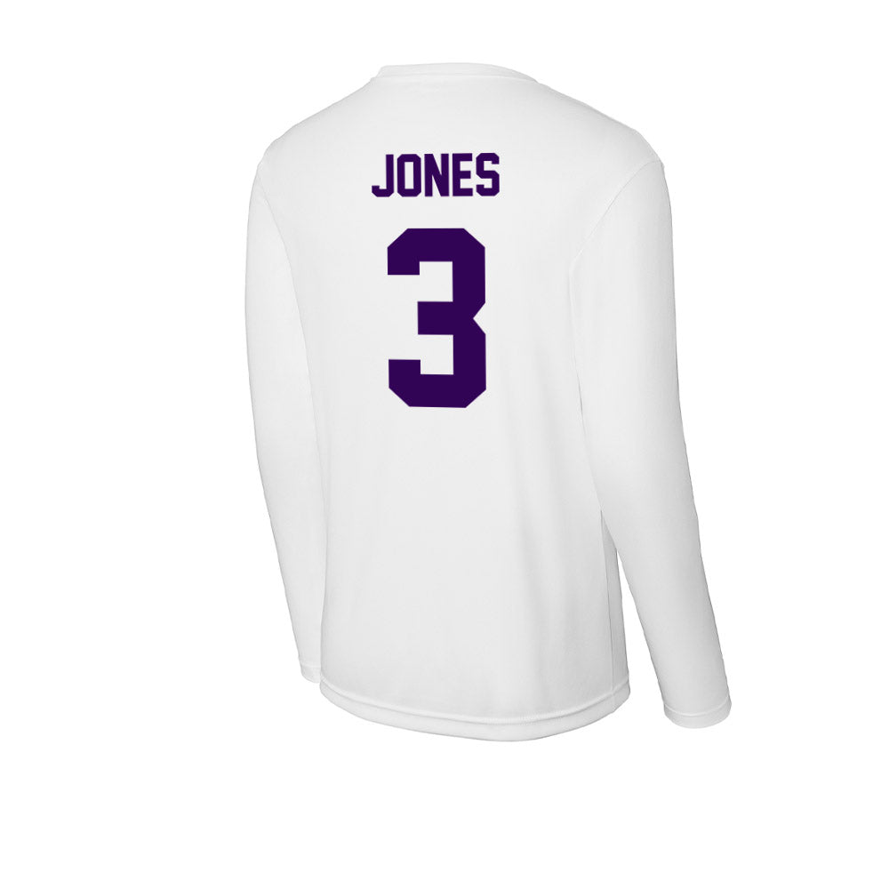 Kansas State - NCAA Men's Basketball : CJ Jones - Activewear Long Sleeve T-Shirt-1