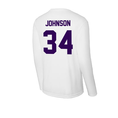 Kansas State - NCAA Men's Basketball : Nate Johnson - Activewear Long Sleeve T-Shirt-1