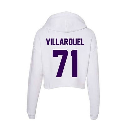Kansas State - NCAA Football : Dylan Villarouel - Women's Crop Fleece Hoodie-1