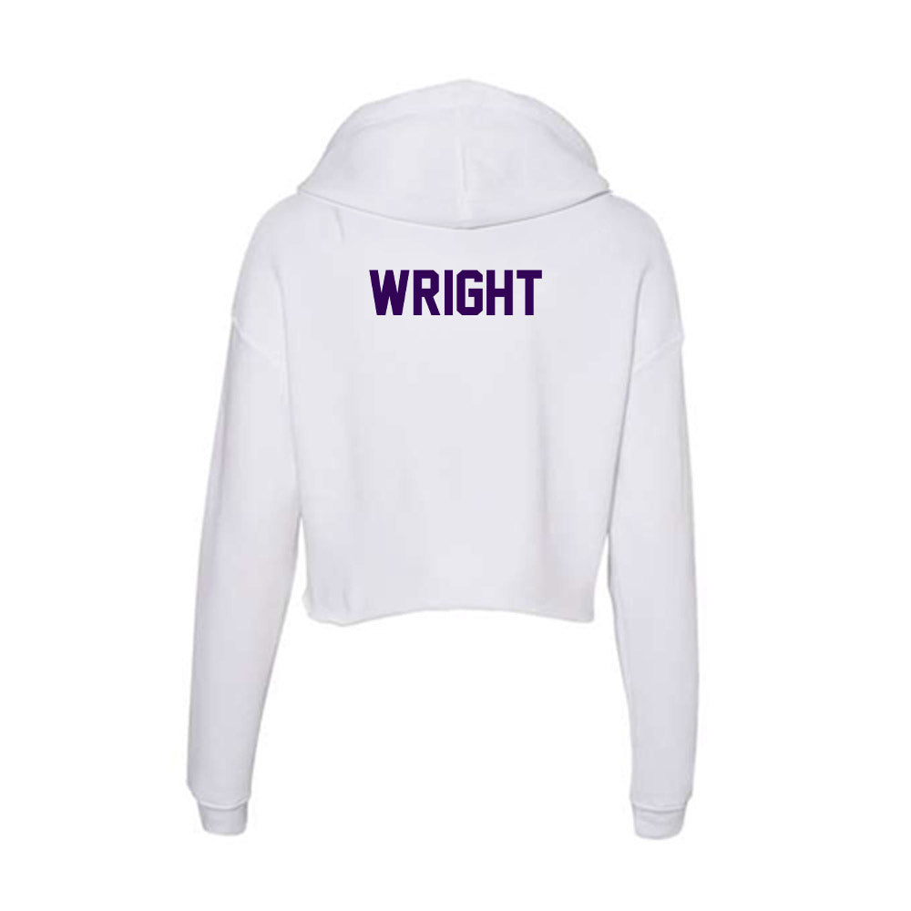 Kansas State - NCAA Women's Track & Field : Delaney Wright - Women's Crop Fleece Hoodie-1