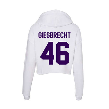 Kansas State - NCAA Baseball : Ethan Giesbrecht - Women's Crop Fleece Hoodie-1
