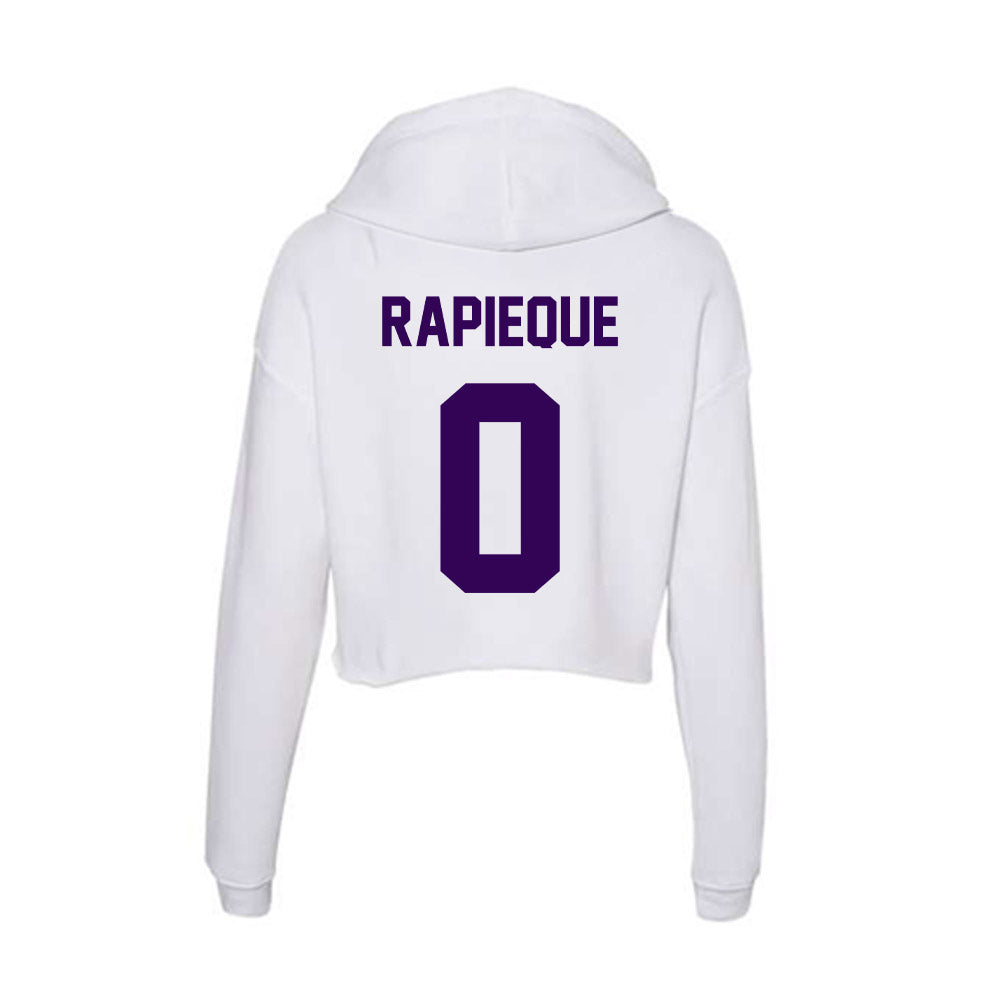 Kansas State - NCAA Men's Basketball : Elias Rapieque - Women's Crop Fleece Hoodie-1