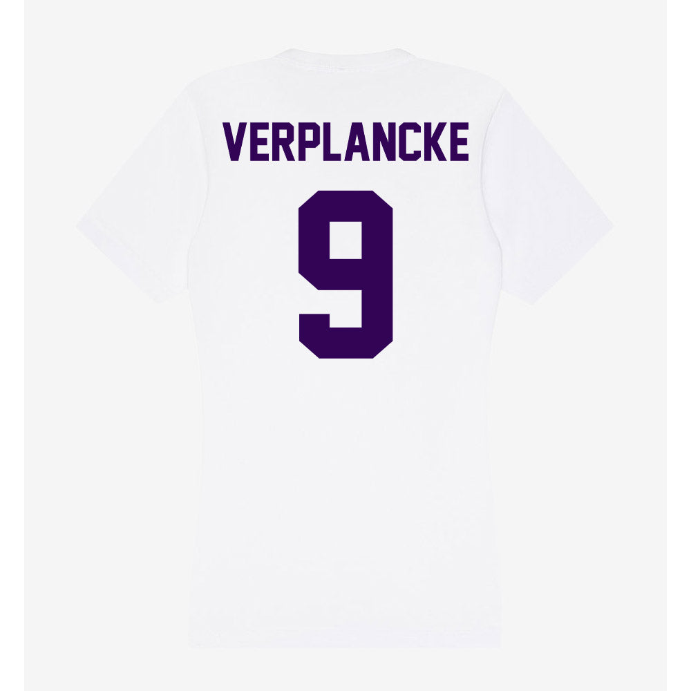 Kansas State - NCAA Women's Soccer : Jenna Verplancke - Women's V-Neck T-Shirt-1