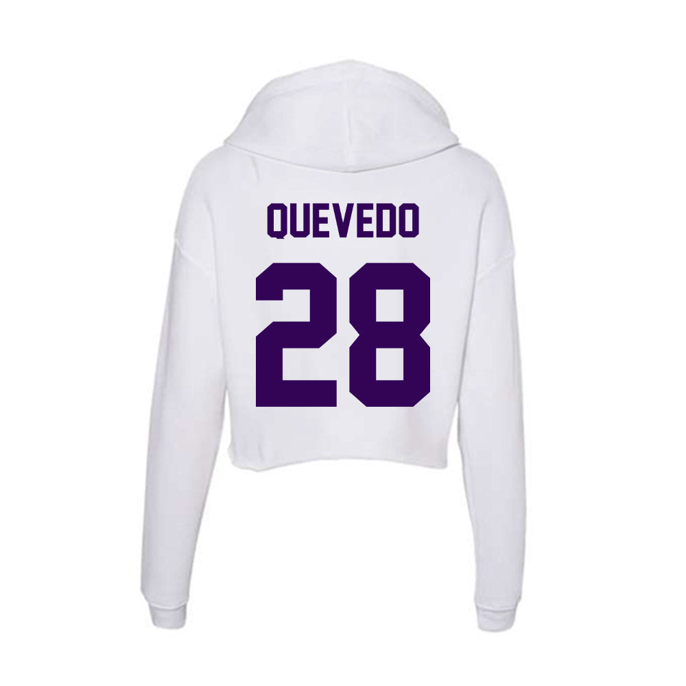 Kansas State - NCAA Baseball : Michael Quevedo - Women's Crop Fleece Hoodie-1