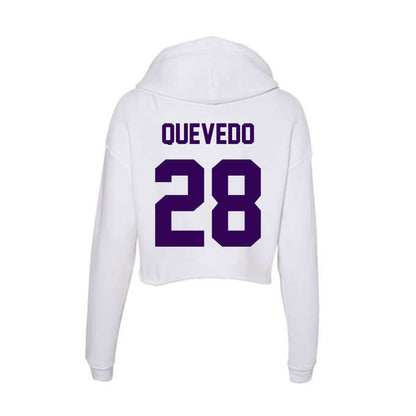 Kansas State - NCAA Baseball : Michael Quevedo - Women's Crop Fleece Hoodie-1