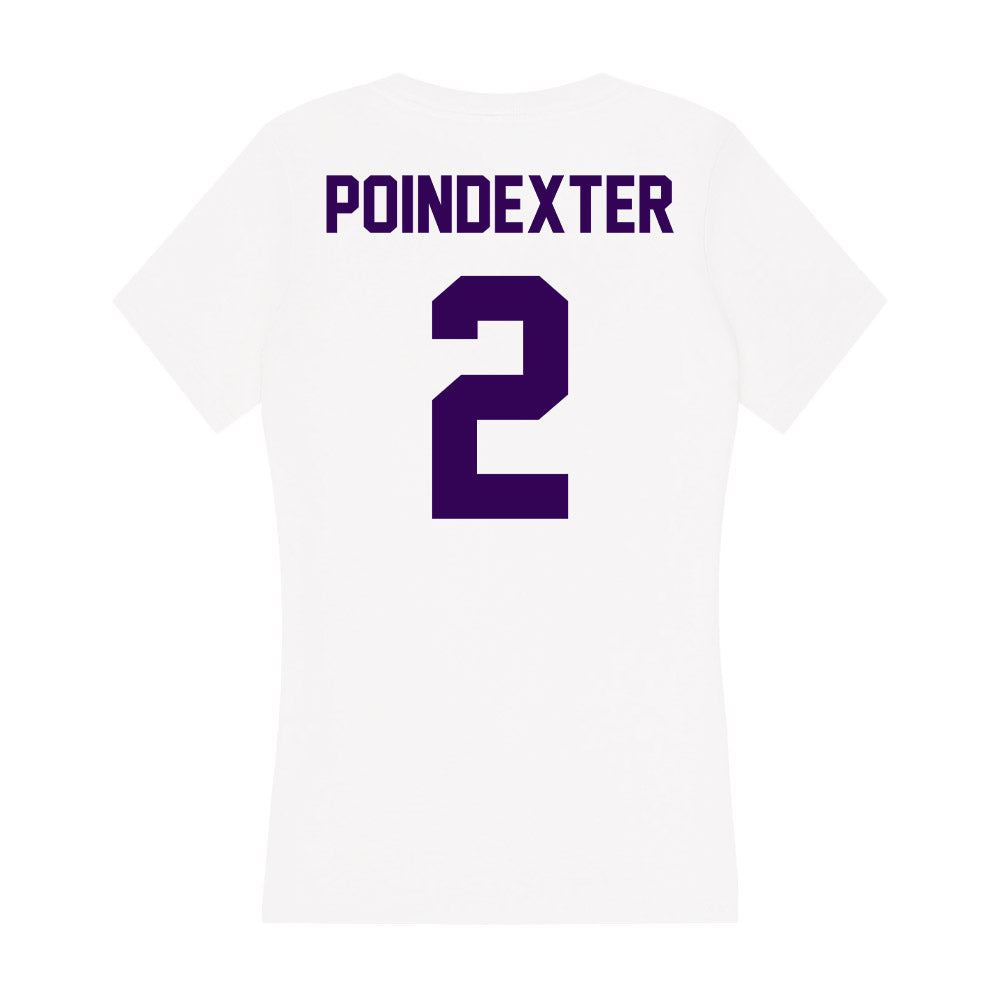 Kansas State - NCAA Women's Basketball : Temira Poindexter - Women's V-Neck T-Shirt-1