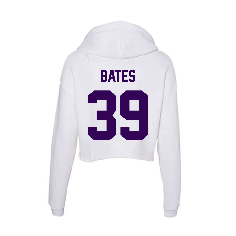 Kansas State - NCAA Football : Travis Bates - Women's Crop Fleece Hoodie-1