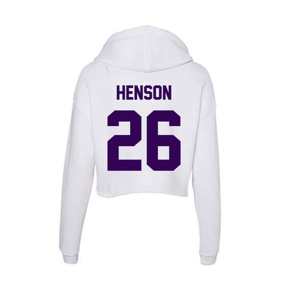 Kansas State - NCAA Baseball : Micah Henson - Women's Crop Fleece Hoodie-1