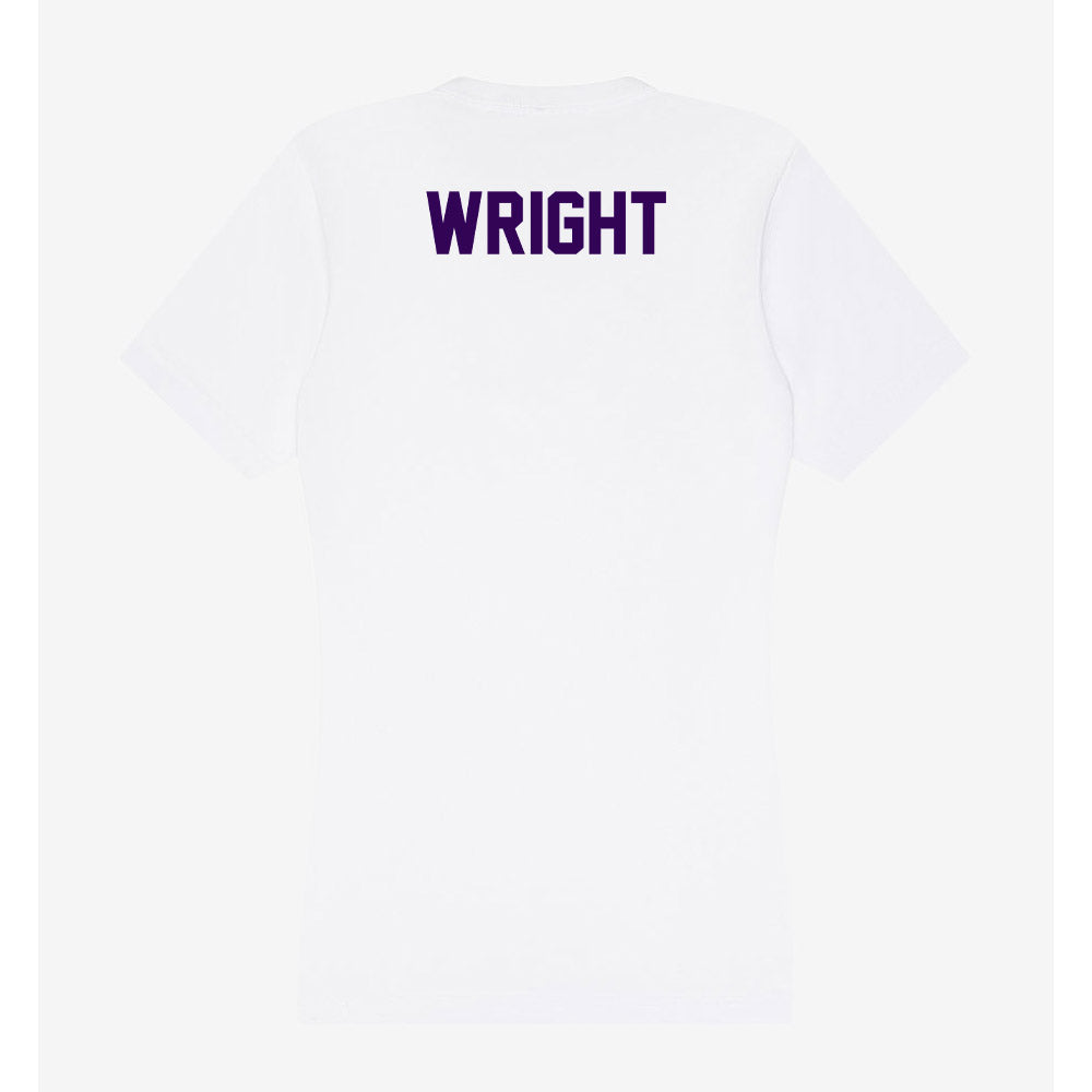 Kansas State - NCAA Women's Track & Field : Delaney Wright - Women's V-Neck T-Shirt-1