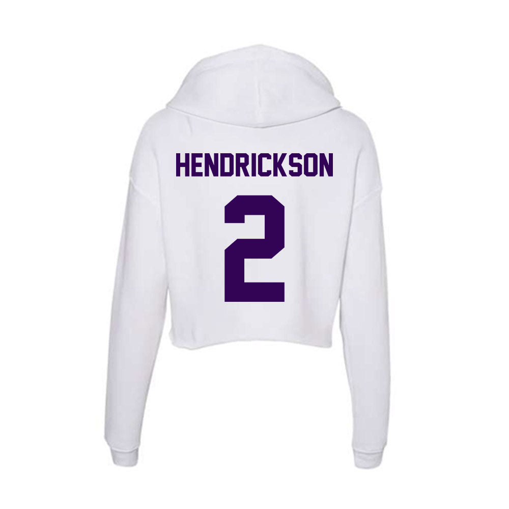 Kansas State - NCAA Women's Soccer : lily hendrickson - Women's Crop Fleece Hoodie-1