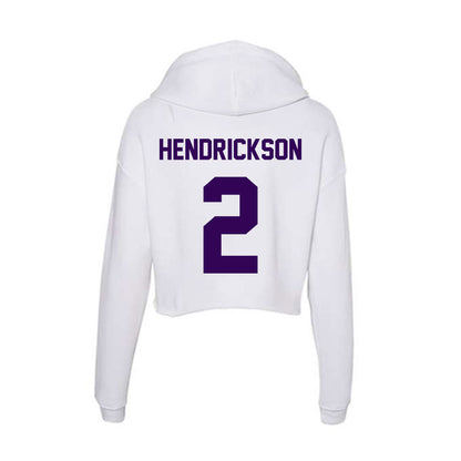 Kansas State - NCAA Women's Soccer : lily hendrickson - Women's Crop Fleece Hoodie-1