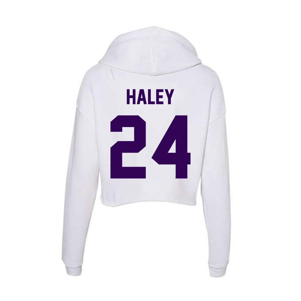 Kansas State - NCAA Baseball : Austin Haley - Women's Crop Fleece Hoodie-1