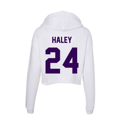Kansas State - NCAA Baseball : Austin Haley - Women's Crop Fleece Hoodie-1