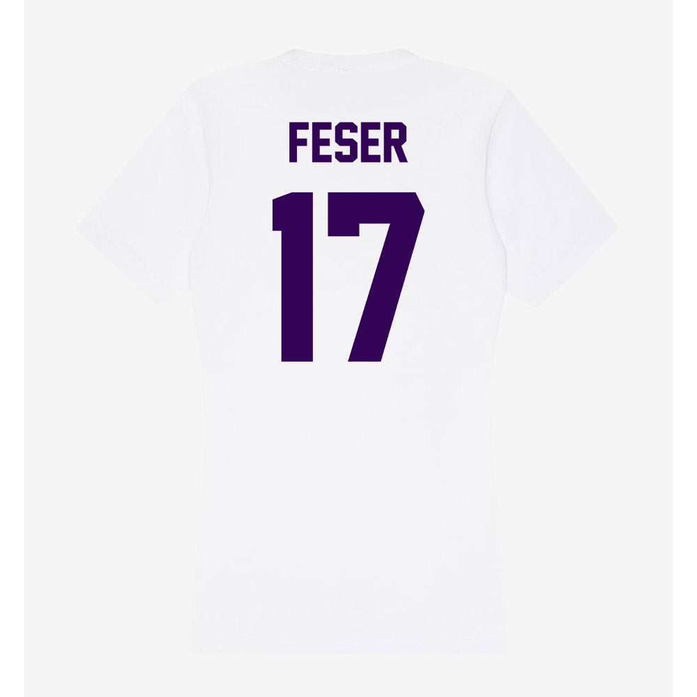 Kansas State - NCAA Baseball : Cohen Feser - Women's V-Neck T-Shirt-1