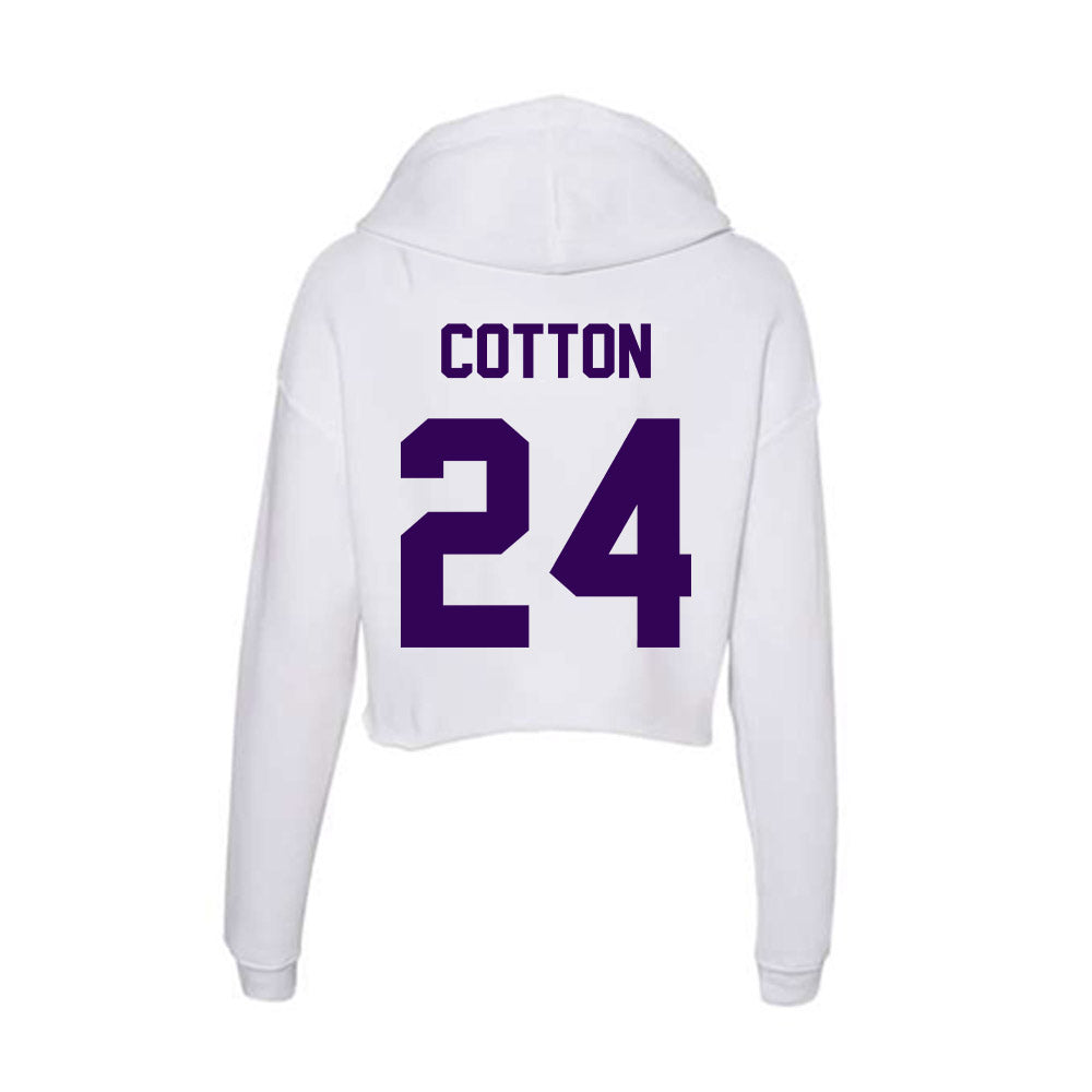 Kansas State - NCAA Women's Basketball : Jenessa Cotton - Women's Crop Fleece Hoodie-1