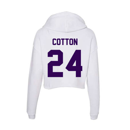Kansas State - NCAA Women's Basketball : Jenessa Cotton - Women's Crop Fleece Hoodie-1