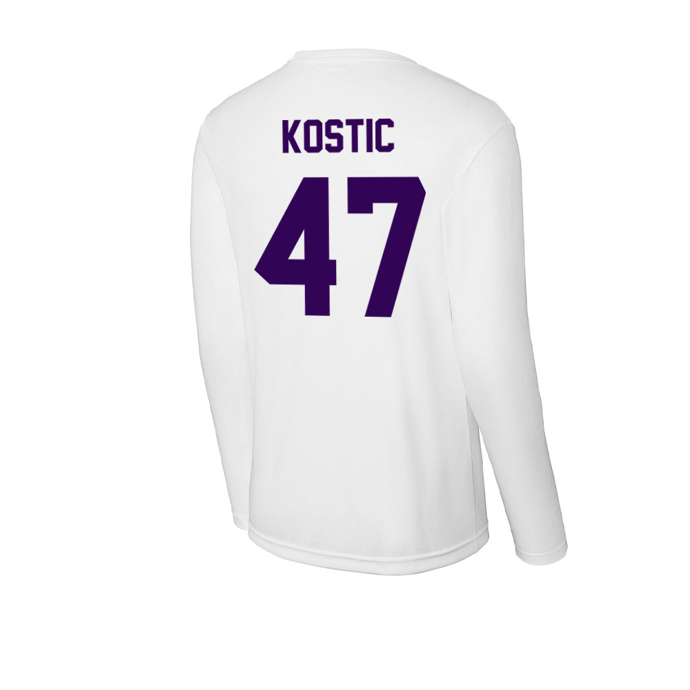 Kansas State - NCAA Men's Basketball : Andrej Kostic - Activewear Long Sleeve T-Shirt-1