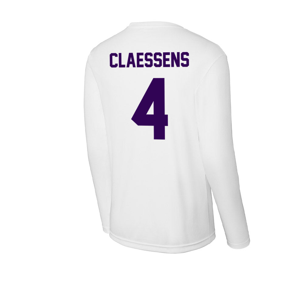 Kansas State - NCAA Women's Basketball : Nastja Claessens - Activewear Long Sleeve T-Shirt-1