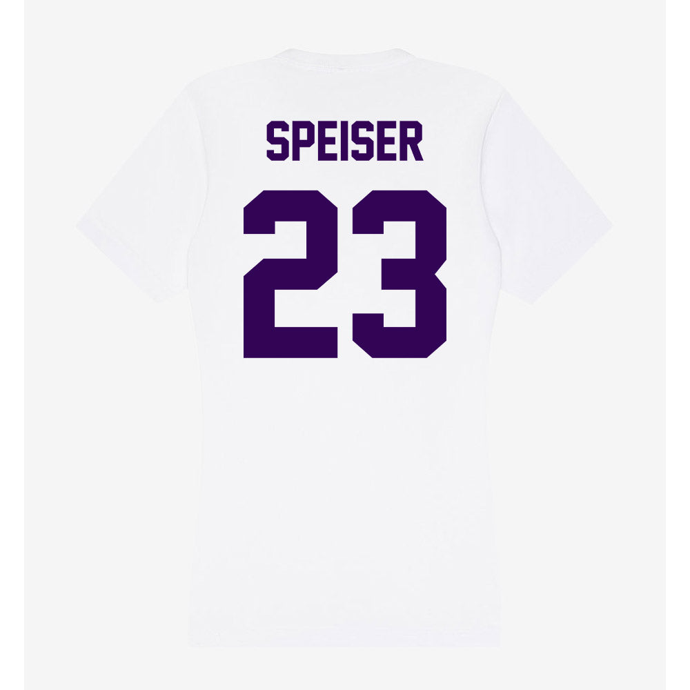 Kansas State - NCAA Women's Basketball : jordan speiser - Women's V-Neck T-Shirt-1