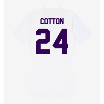 Kansas State - NCAA Women's Basketball : Jenessa Cotton - Women's V-Neck T-Shirt-1