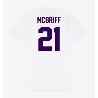 Kansas State - NCAA Men's Basketball : Khamari McGriff - Women's V-Neck T-Shirt-1