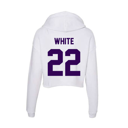 Kansas State - NCAA Women's Basketball : Ramiya White - Women's Crop Fleece Hoodie-1