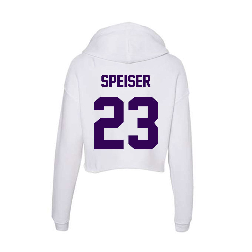 Kansas State - NCAA Women's Basketball : jordan speiser - Women's Crop Fleece Hoodie-1