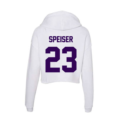 Kansas State - NCAA Women's Basketball : jordan speiser - Women's Crop Fleece Hoodie-1