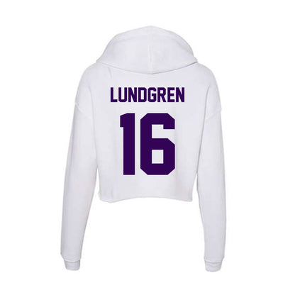 Kansas State - NCAA Women's Volleyball : Cadence Lundgren - Women's Crop Fleece Hoodie-1