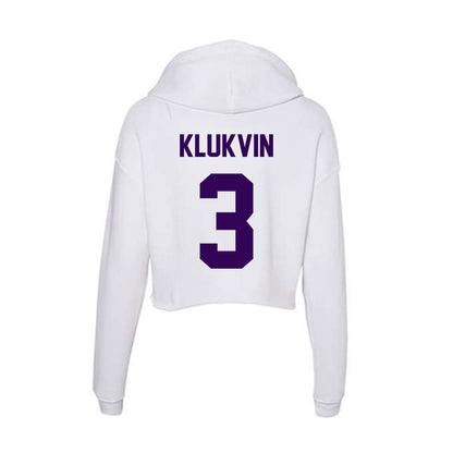Kansas State - NCAA Women's Volleyball : Alex Klukvin - Women's Crop Fleece Hoodie-1