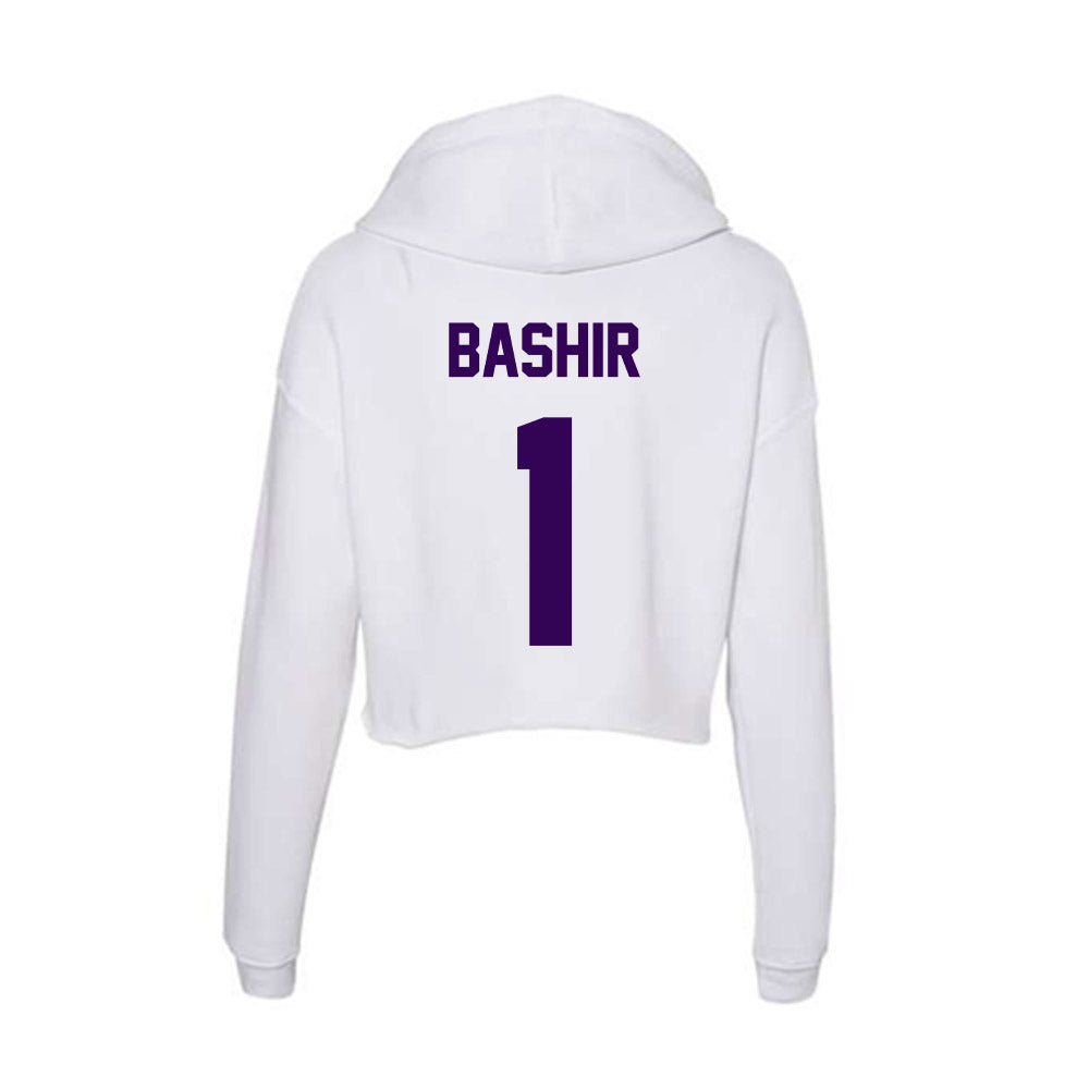 Kansas State - NCAA Men's Basketball : Abdi Bashir - Women's Crop Fleece Hoodie-1