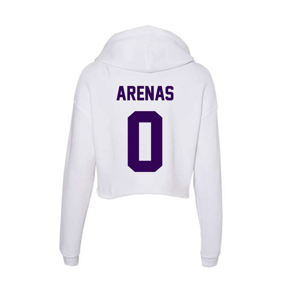Kansas State - NCAA Women's Basketball : Izela Arenas - Women's Crop Fleece Hoodie-1