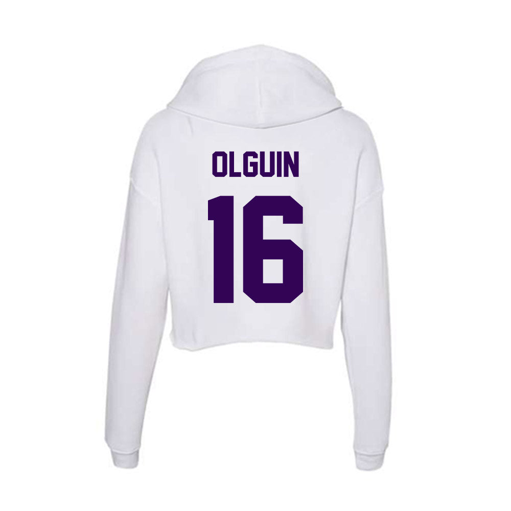 Kansas State - NCAA Football : Mason Olguin - Women's Crop Fleece Hoodie-1