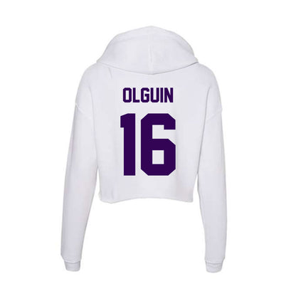 Kansas State - NCAA Football : Mason Olguin - Women's Crop Fleece Hoodie-1