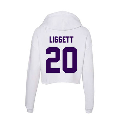 Kansas State - NCAA Baseball : Carson Liggett - Women's Crop Fleece Hoodie-1