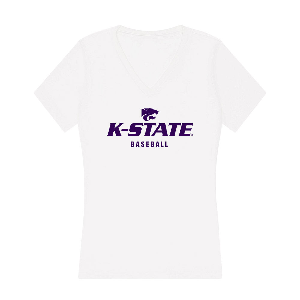 Kansas State - NCAA Baseball : Billy Eich - Women's V-Neck T-Shirt-0