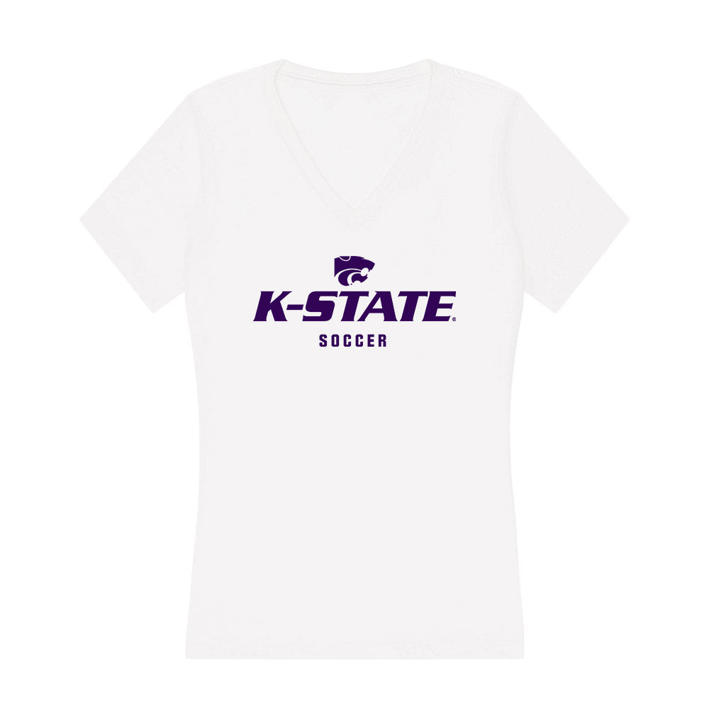 Kansas State - NCAA Women's Soccer : Ava Garrett - Women's V-Neck T-Shirt-0