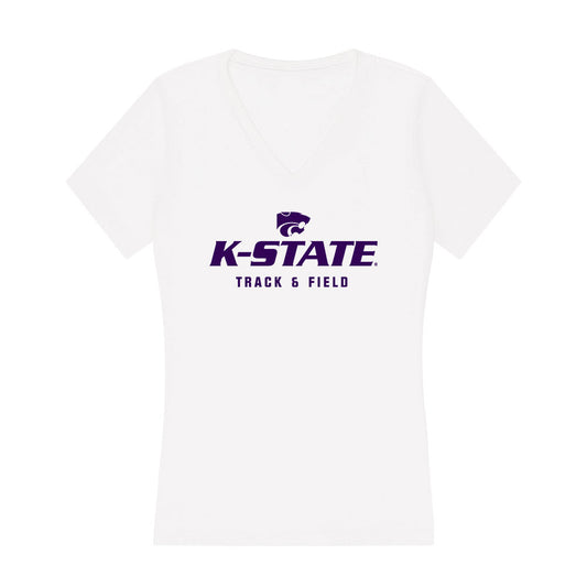 Kansas State - NCAA Men's Track & Field : Dorian Charles - Women's V-Neck T-Shirt-0
