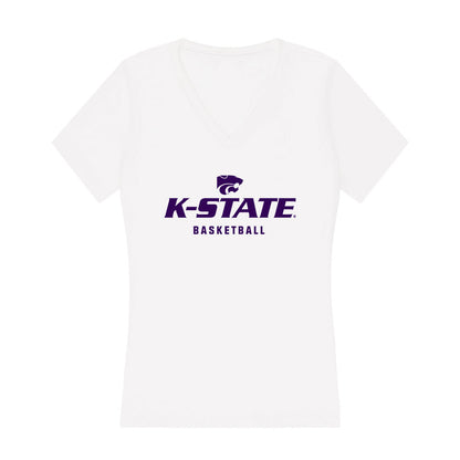 Kansas State - NCAA Women's Basketball : Temira Poindexter - Women's V-Neck T-Shirt-0