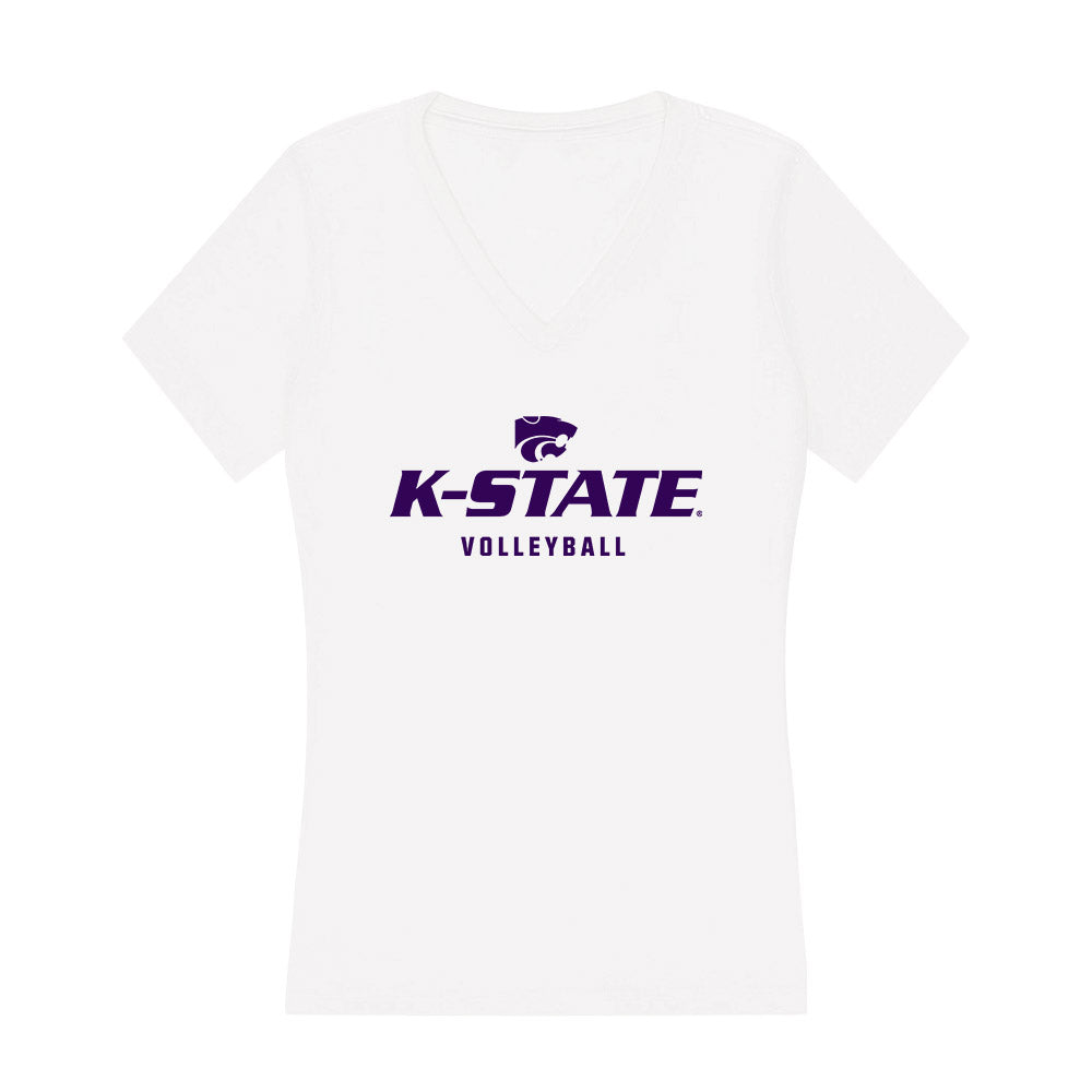Kansas State - NCAA Women's Volleyball : Reagan Fox - Women's V-Neck T-Shirt-0