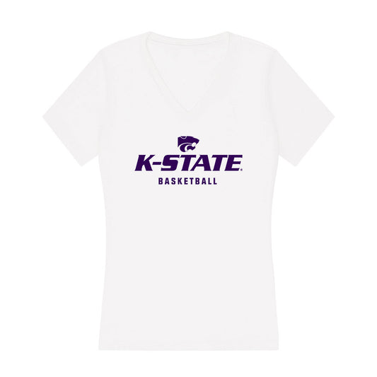 Kansas State - NCAA Men's Basketball : Elias Rapieque - Women's V-Neck T-Shirt-0