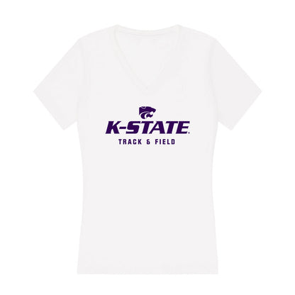 Kansas State - NCAA Women's Track & Field : Reese Kasper - Women's V-Neck T-Shirt-0
