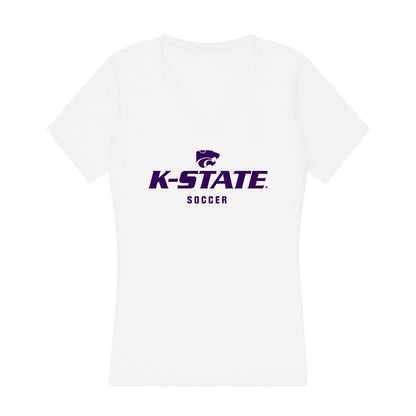 Kansas State - NCAA Women's Soccer : Maddie Sibbing - Women's V-Neck T-Shirt-0