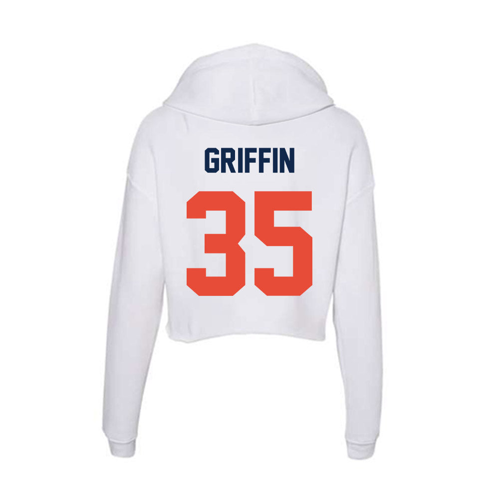 Illinois - NCAA Football : Grayson Griffin - Women's Crop Fleece Hoodie-1