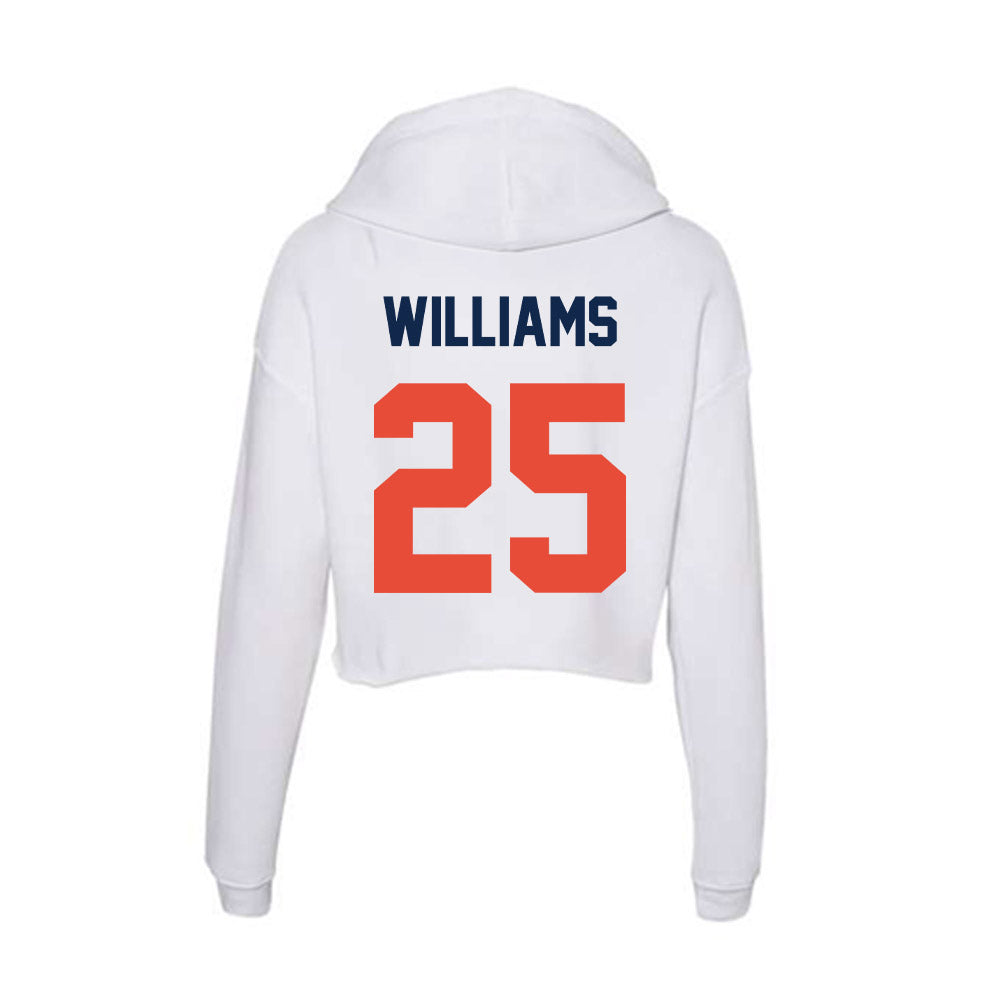 Illinois - NCAA Men's Basketball : Max Williams - Women's Crop Fleece Hoodie-1