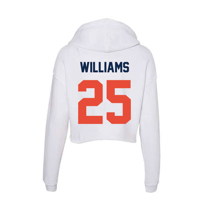 Illinois - NCAA Men's Basketball : Max Williams - Women's Crop Fleece Hoodie-1