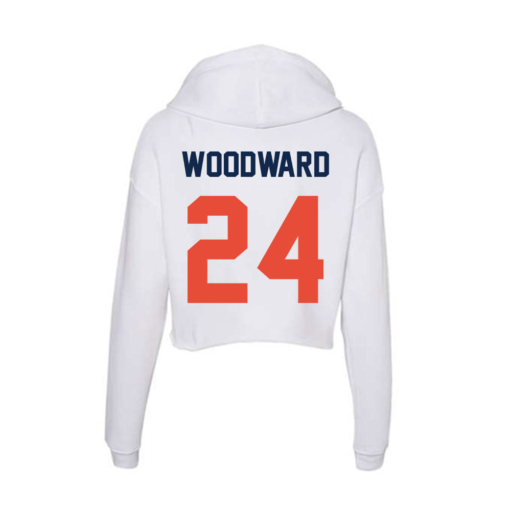 Illinois - NCAA Football : Vernon Woodward - Women's Crop Fleece Hoodie-1